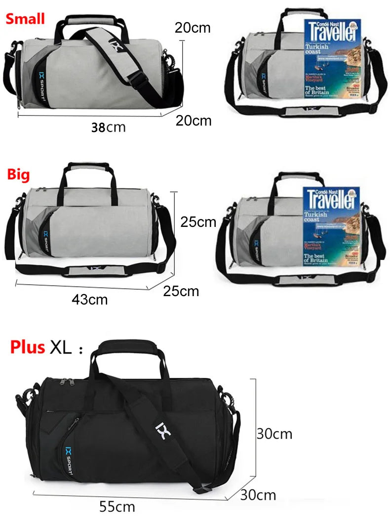 Men Gym Bags For Training Bag Tas Fitness Travel Sac De Sport Outdoor Sports Swim Women Dry Wet Gymtas Yoga Shoes Bag XA103WA