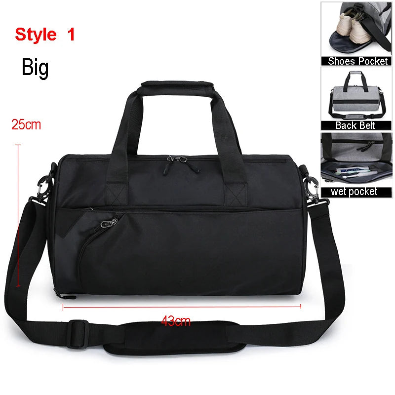 Men Gym Bags For Training Bag Tas Fitness Travel Sac De Sport Outdoor Sports Swim Women Dry Wet Gymtas Yoga Shoes Bag XA103WA