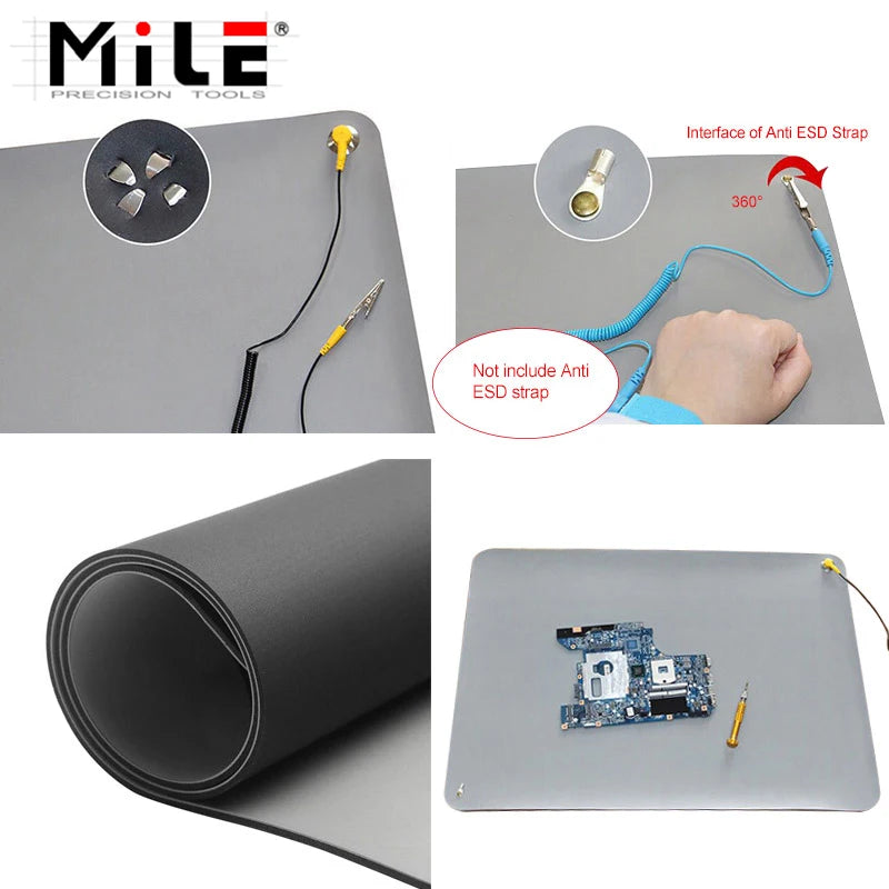 ESD Anti-static Mobile Phone Repair Workbench Mat With Ground Wire For CellPhone Tablet PC Repair 710x500x2mm