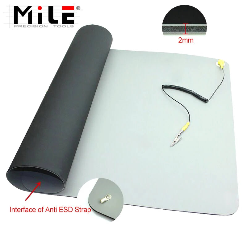 ESD Anti-static Mobile Phone Repair Workbench Mat With Ground Wire For CellPhone Tablet PC Repair 710x500x2mm