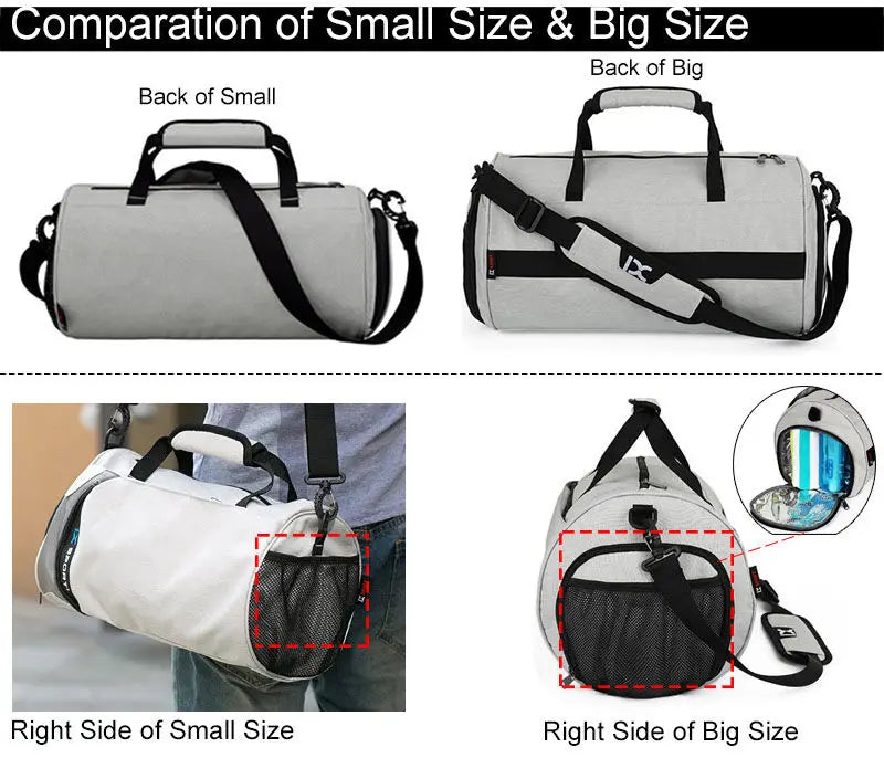 Men Gym Bags For Training Bag Tas Fitness Travel Sac De Sport Outdoor Sports Swim Women Dry Wet Gymtas Yoga Shoes Bag XA103WA