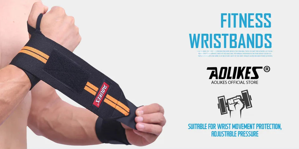 AOLIKES 1 Pair Wrist Wraps for Weightlifting-Gym Wrist Straps for Weightlifting Wrist Support for Powerlifting,Strength Training