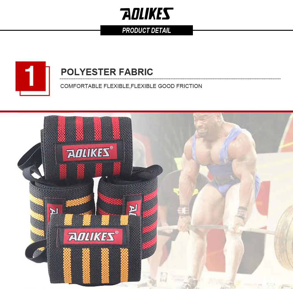 AOLIKES 1 Pair Wrist Wraps for Weightlifting-Gym Wrist Straps for Weightlifting Wrist Support for Powerlifting,Strength Training