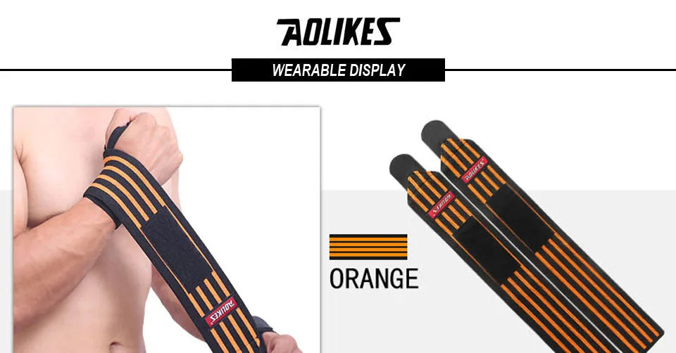 AOLIKES 1 Pair Wrist Wraps for Weightlifting-Gym Wrist Straps for Weightlifting Wrist Support for Powerlifting,Strength Training