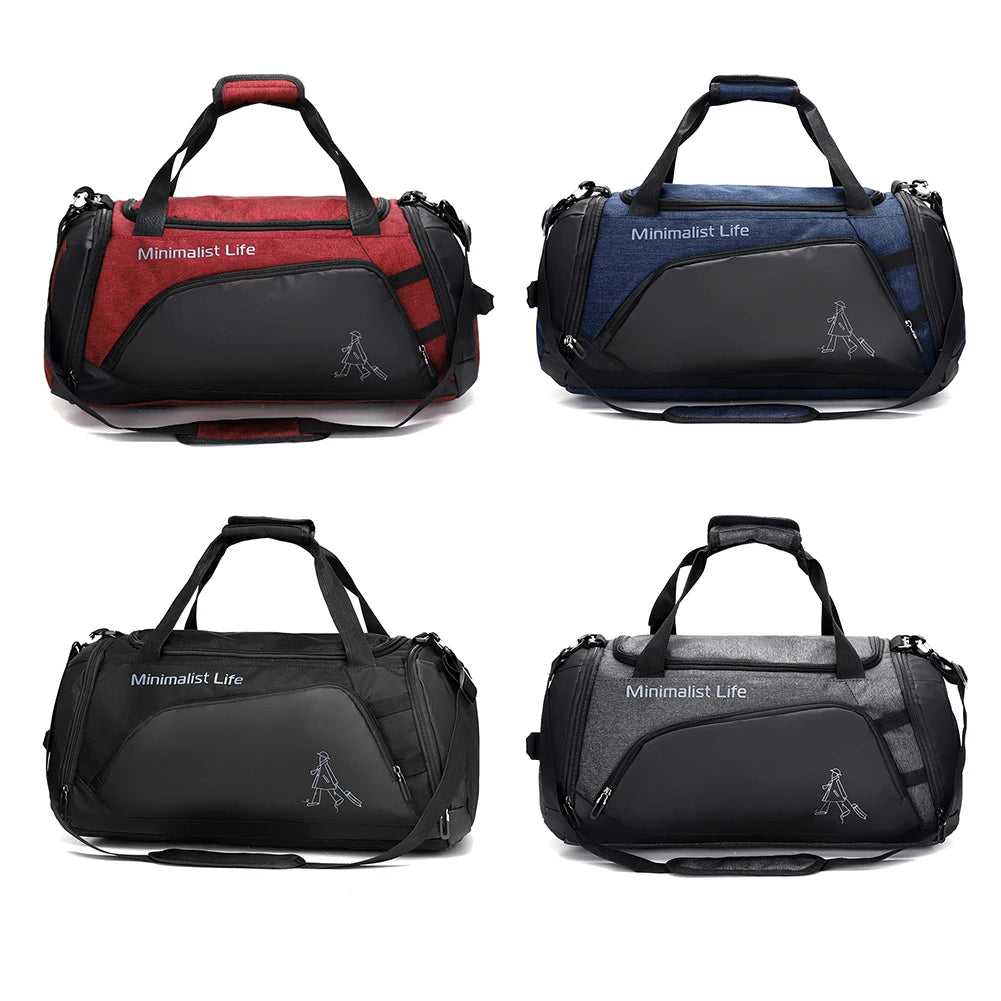 Waterproof Nylon Gym Bags Outdoor Yoga Sports Training Handbag Men Women Fitness Travel Storage Sport Bags Dry Wet Separation