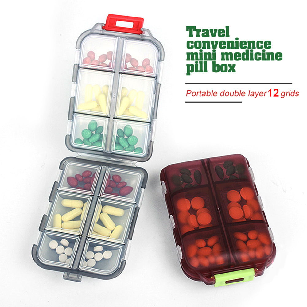 Tcare Travel Pill Organizer Moisture Proof Pills Box for Pocket Purse Daily Pill Case Portable Medicine Vitamin Holder Container