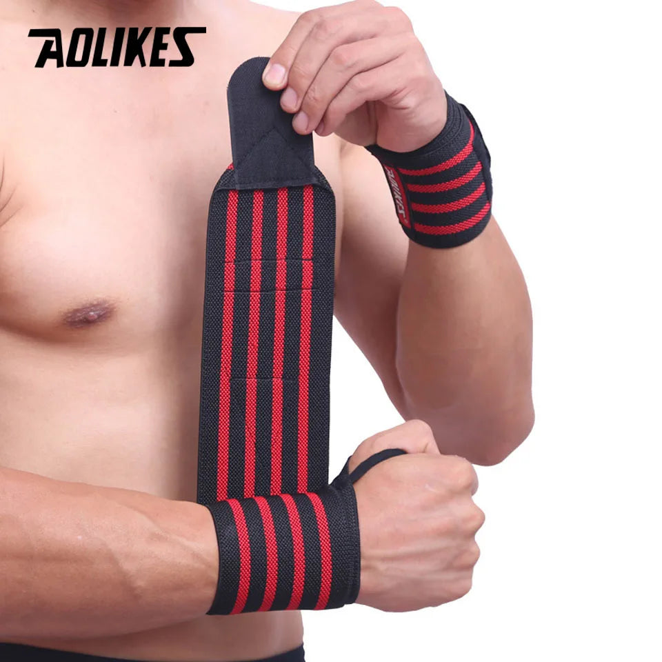 AOLIKES 1 Pair Wrist Wraps for Weightlifting-Gym Wrist Straps for Weightlifting Wrist Support for Powerlifting,Strength Training