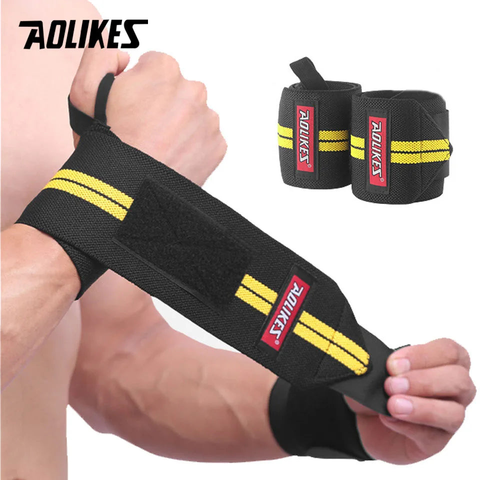 AOLIKES 1 Pair Wrist Wraps for Weightlifting-Gym Wrist Straps for Weightlifting Wrist Support for Powerlifting,Strength Training