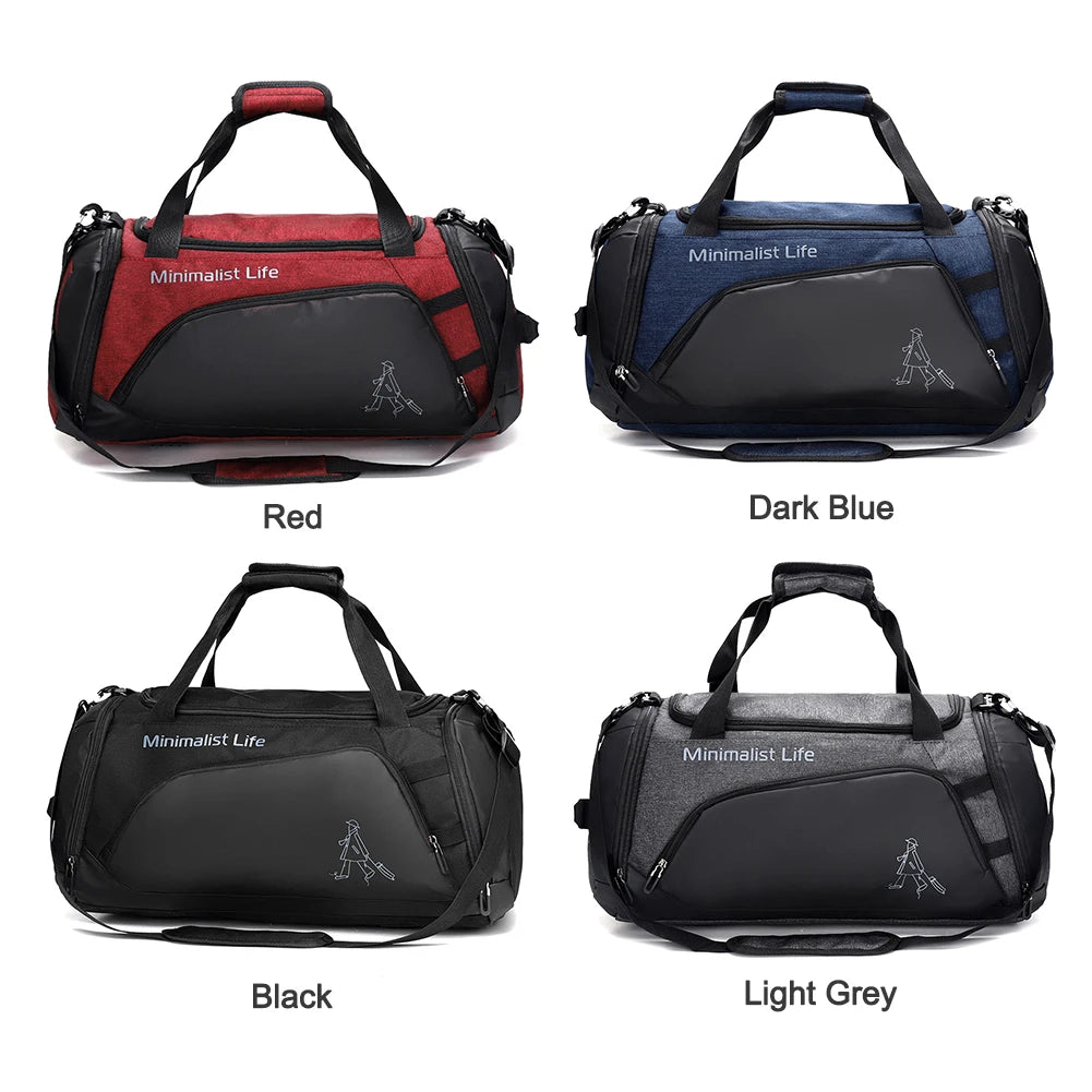 Waterproof Nylon Gym Bags Outdoor Yoga Sports Training Handbag Men Women Fitness Travel Storage Sport Bags Dry Wet Separation