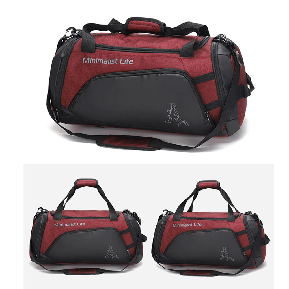 Waterproof Nylon Gym Bags Outdoor Yoga Sports Training Handbag Men Women Fitness Travel Storage Sport Bags Dry Wet Separation