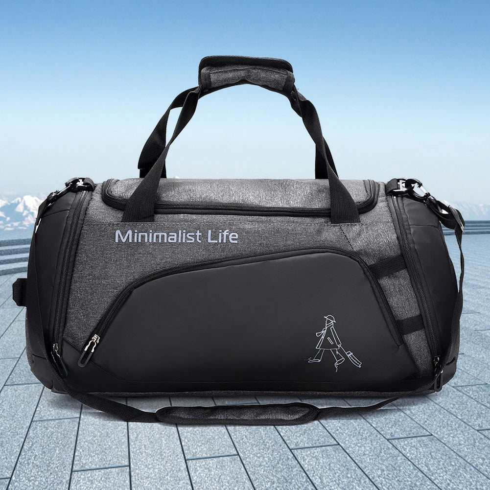 Waterproof Nylon Gym Bags Outdoor Yoga Sports Training Handbag Men Women Fitness Travel Storage Sport Bags Dry Wet Separation