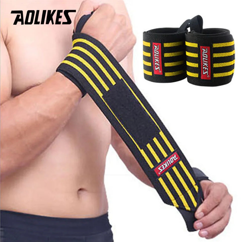 AOLIKES 1 Pair Wrist Wraps for Weightlifting-Gym Wrist Straps for Weightlifting Wrist Support for Powerlifting,Strength Training