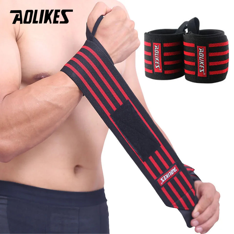 AOLIKES 1 Pair Wrist Wraps for Weightlifting-Gym Wrist Straps for Weightlifting Wrist Support for Powerlifting,Strength Training