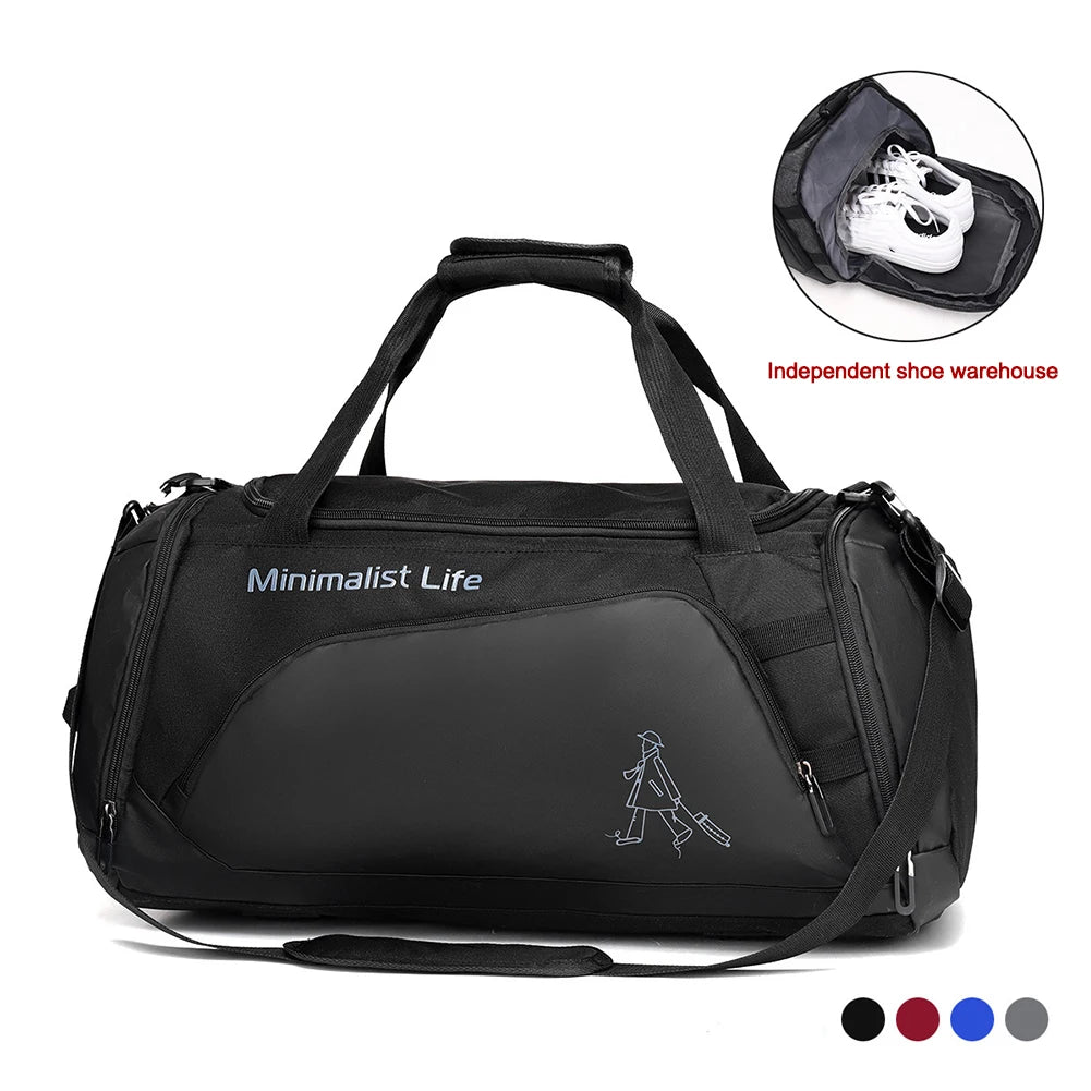 Waterproof Nylon Gym Bags Outdoor Yoga Sports Training Handbag Men Women Fitness Travel Storage Sport Bags Dry Wet Separation