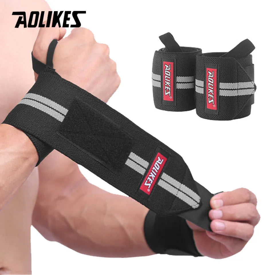 AOLIKES 1 Pair Wrist Wraps for Weightlifting-Gym Wrist Straps for Weightlifting Wrist Support for Powerlifting,Strength Training