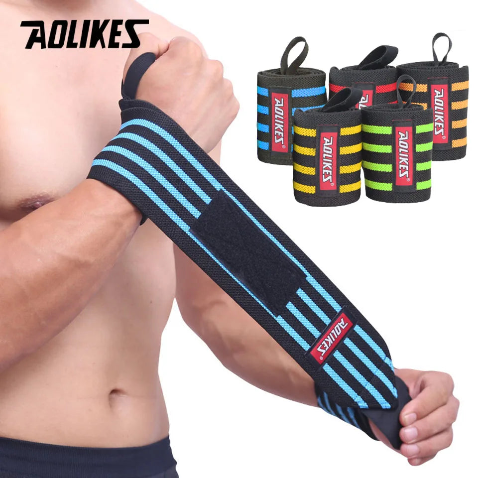 AOLIKES 1 Pair Wrist Wraps for Weightlifting-Gym Wrist Straps for Weightlifting Wrist Support for Powerlifting,Strength Training