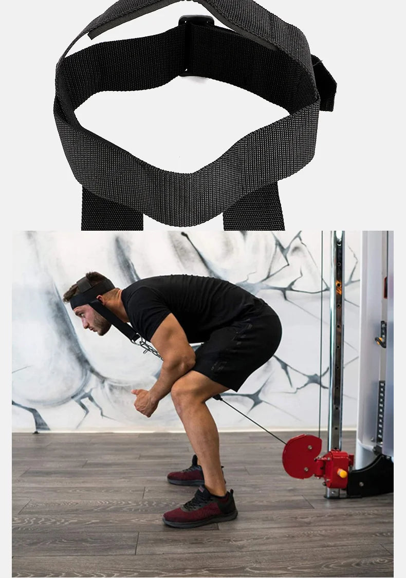 Head Neck Training Harness Body Strengh Exercise Cervical Spine Strap Adjustable Power Gym Fitness Weight Bearing Cap