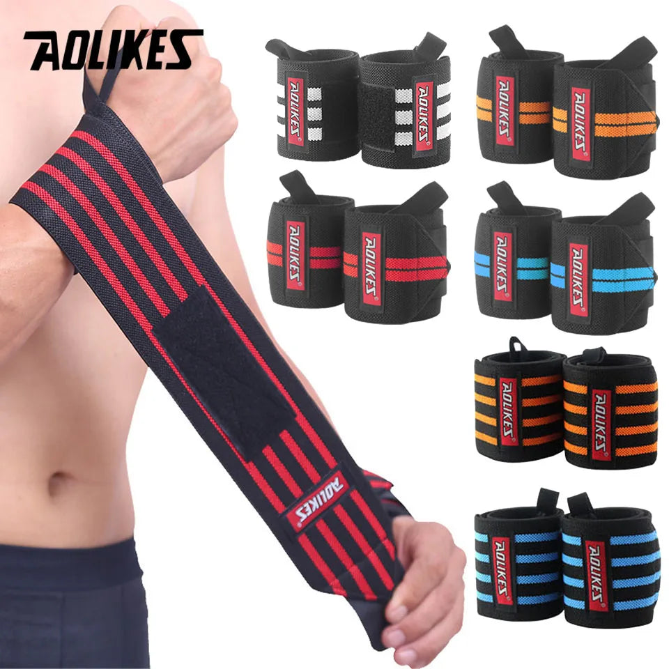 AOLIKES 1 Pair Wrist Wraps for Weightlifting-Gym Wrist Straps for Weightlifting Wrist Support for Powerlifting,Strength Training