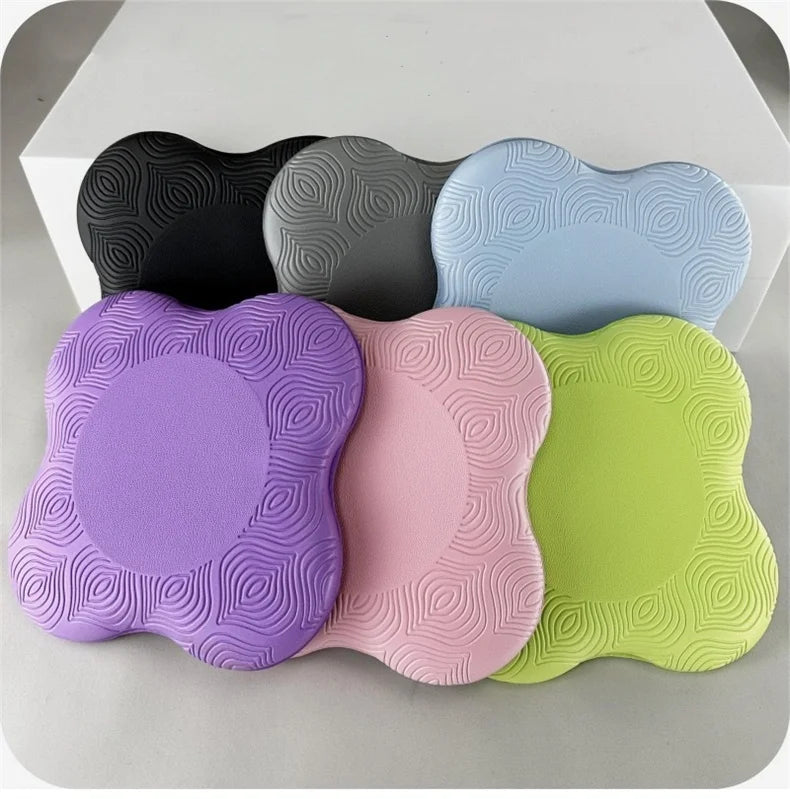 2pc Pilates Knee Pad Wrist Hand Protective Pad Non-slip Yoga Mat Solid Color Soft TPE Foam Flat Support Pad Fitness Accessories