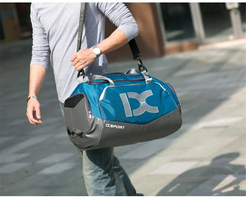 IX 40L Large Gym Bag Fitness Wet Dry Training Men Yoga For Shoes Travel Shoulder Handbags Multifunction Work Out Swimming Bag