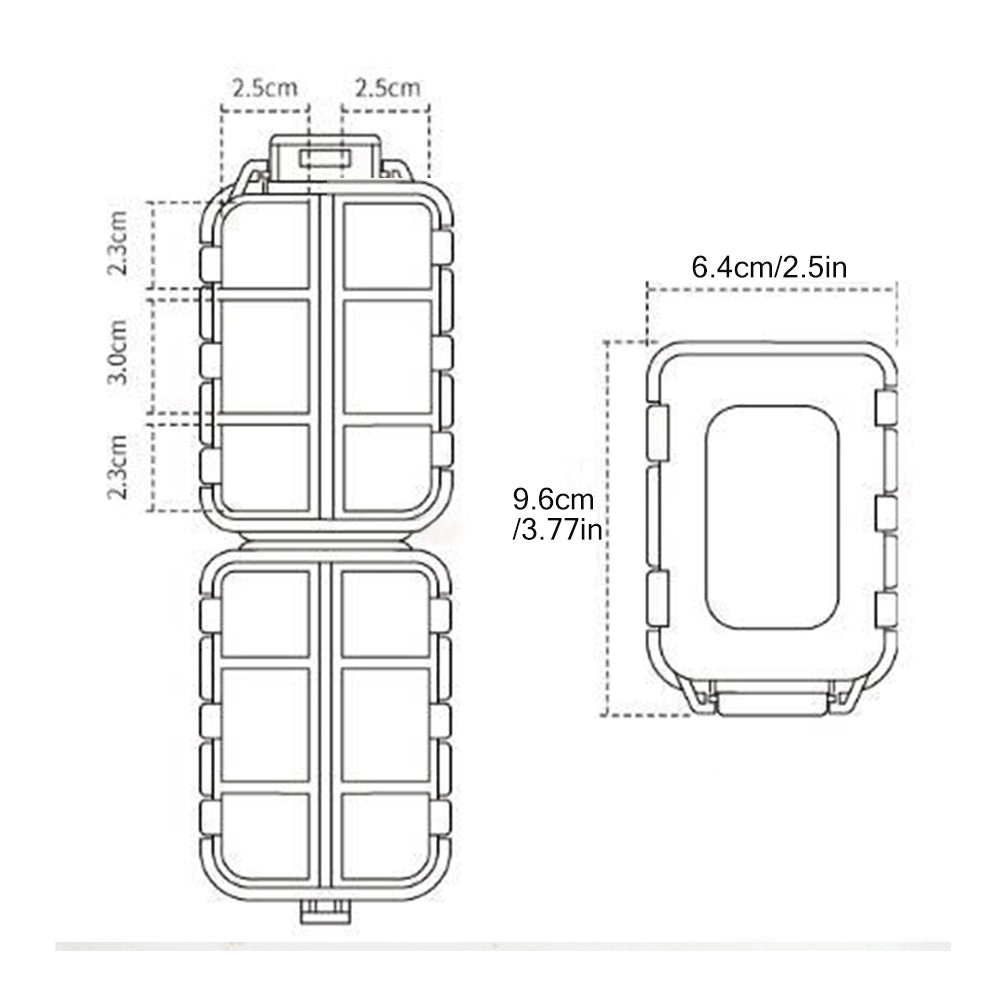 Tcare Travel Pill Organizer Moisture Proof Pills Box for Pocket Purse Daily Pill Case Portable Medicine Vitamin Holder Container
