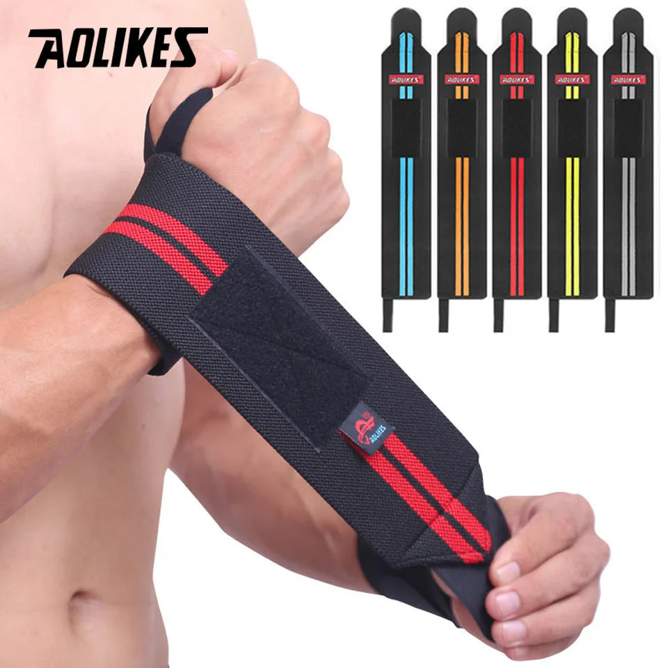 AOLIKES 1 Pair Wrist Wraps for Weightlifting-Gym Wrist Straps for Weightlifting Wrist Support for Powerlifting,Strength Training