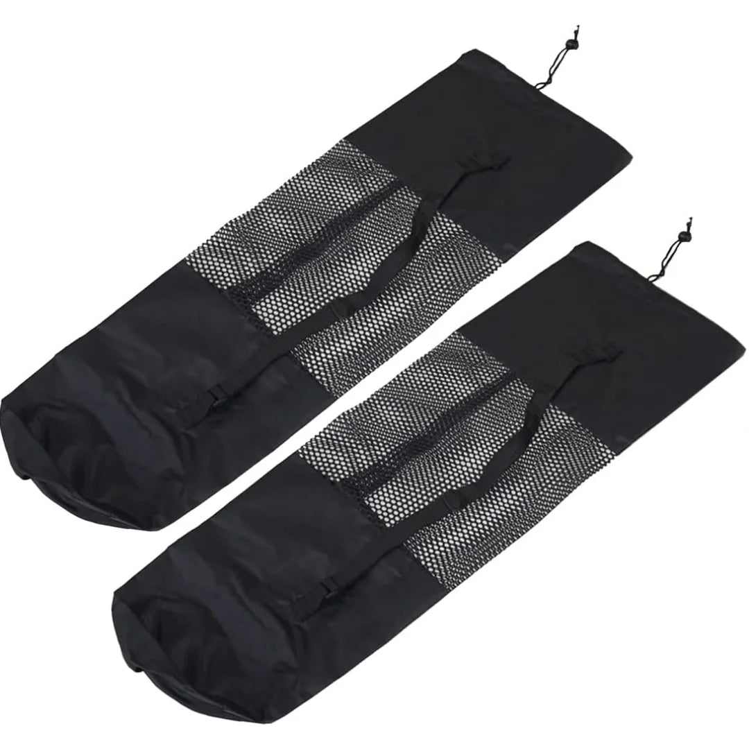 Yoga Mat Bag Portable Breathable Sports Bag with Adjustable Shoulder Straps Carry Mesh Storage Bag Fits Most Yoga Mats Black